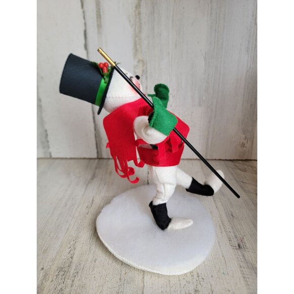 Annalee top hat snowman cane vintage plush home decor - Picture 3 of 7
